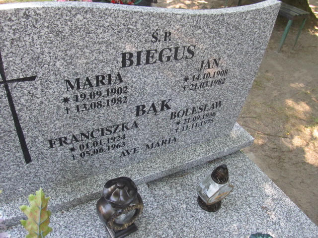 Maria Biegus 1902 Trzciel - Grobonet - Wyszukiwarka osób pochowanych