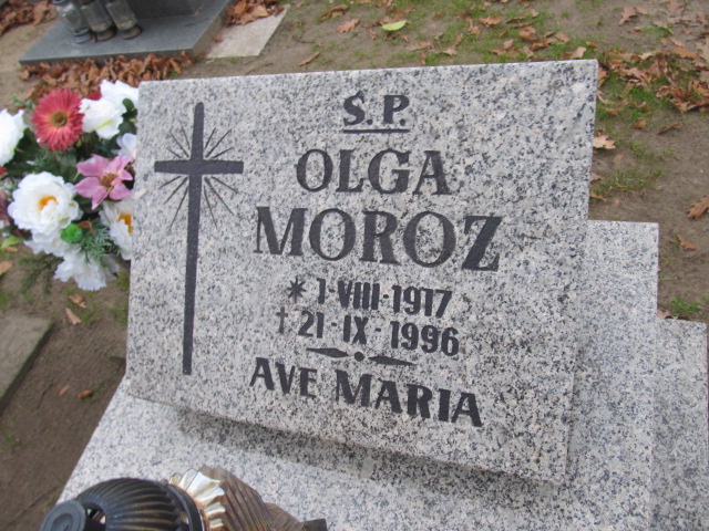 Olga Moroz 1917 Trzciel - Grobonet - Wyszukiwarka osób pochowanych