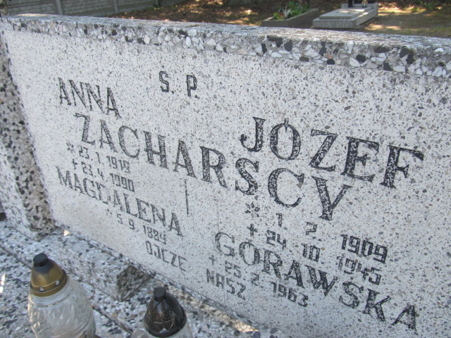 Anna Zacharska 1919 Trzciel - Grobonet - Wyszukiwarka osób pochowanych